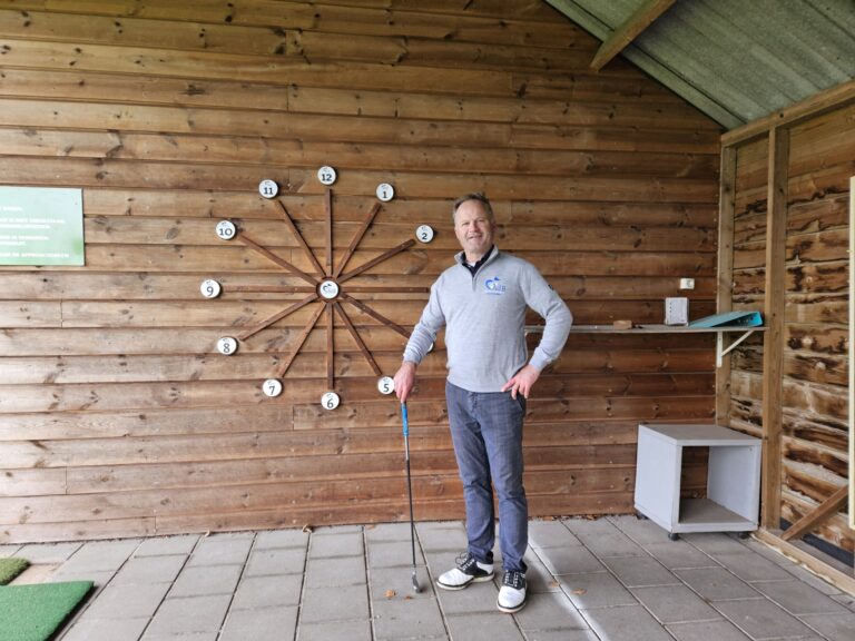 Instructie klok op de driving range